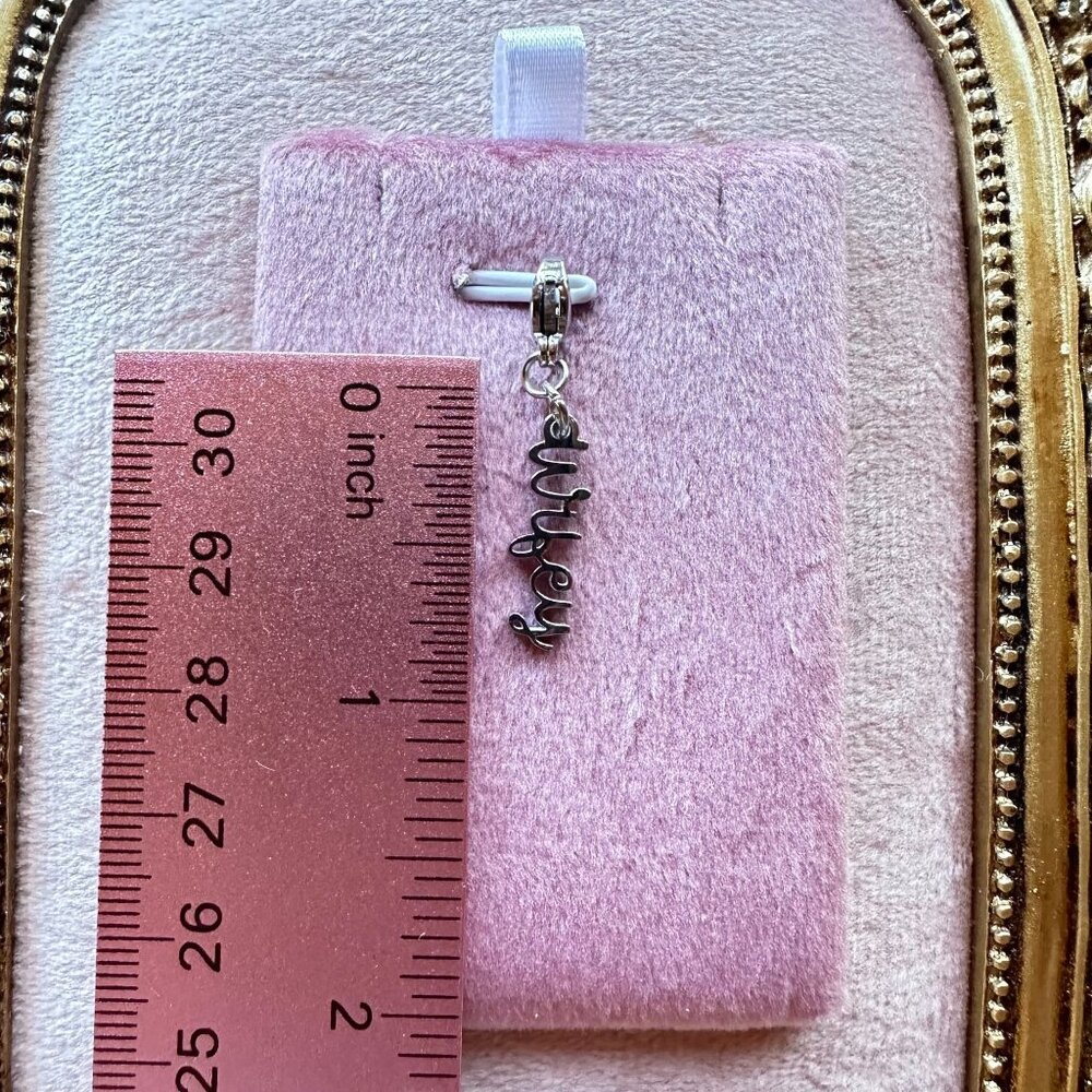 Wifey Charm Pendant Stainless Steel With Lobster Claw Clasp For Bracelets - Picture 4 of 9